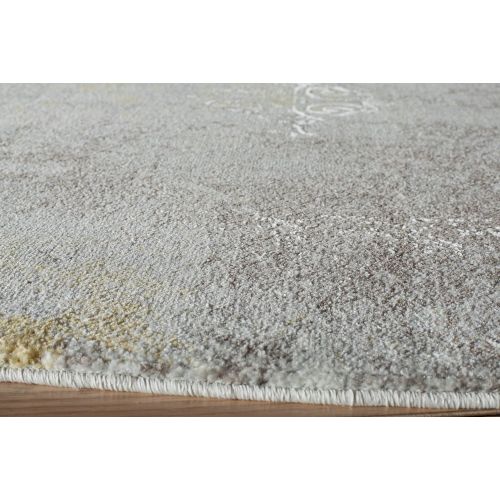  Momeni Rugs LUXE0LX-12GLD2030 Luxe Collection Power-Loomed Contemporary Area Rug, 2 x 3, Gold