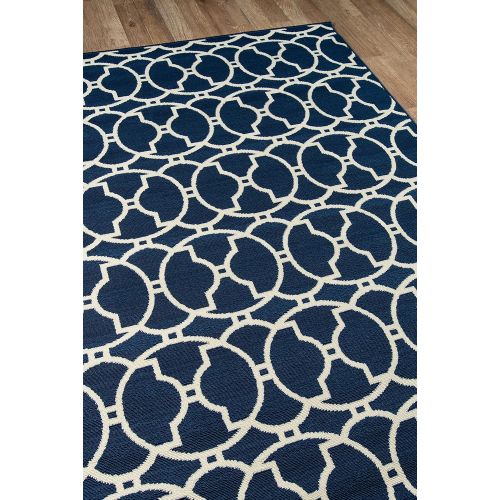  Momeni Rugs BAJA0BAJ11NVY2346, Baja Collection Contemporary Indoor & Outdoor Area Rug, Easy to Clean, UV protected & Fade Resistant, 23 x 46, Navy Blue