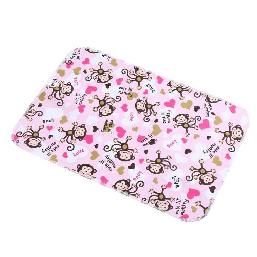  Momloves MOMLOVES - Baby Waterproof Washable Diaper Flannel Changing Mat Pad (Hip-Hop Monkey 27.5x31.5)