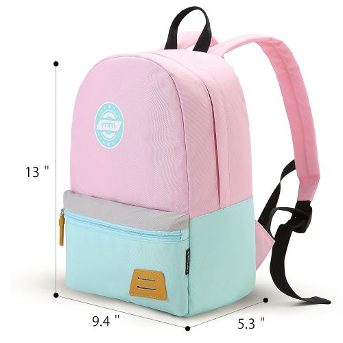  Mommore mommore Kids Backpack for School Lunch Bag with Chest Clip Best for 3-6 Years Old (Pink and Blue)