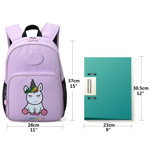  Mommore mommore Cute Mermaid Kids Backpack with Insulated Lunch Bag for Girls, Pink