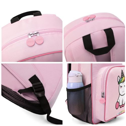  Mommore mommore Cute Mermaid Kids Backpack with Insulated Lunch Bag for Girls, Pink