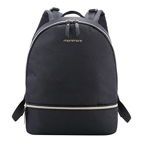  [아마존베스트]Mommore mommore Diaper Backpack Fashion Diaper Bag with Changing Pad for Baby Care, Black