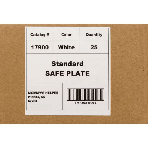  Mommys Helper Safe-Plate White, 25.0 CT