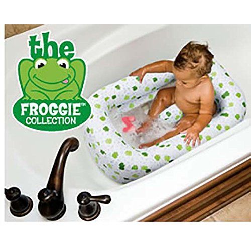  [아마존베스트]Mommys Helper Inflatable Bath Tub Froggie Collection, White/Green, 6-24 Months