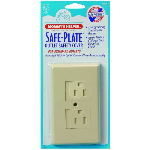  Mommys Helper 25-Pack Bulk Safe Plate Electrical Outlet Covers Standard, Almond