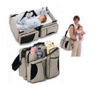 Momo&Lee Muti-Purpose Baby Diaper Bag Foldable Infants Travel Bassinet 3 in 1 Large Nappy Bags