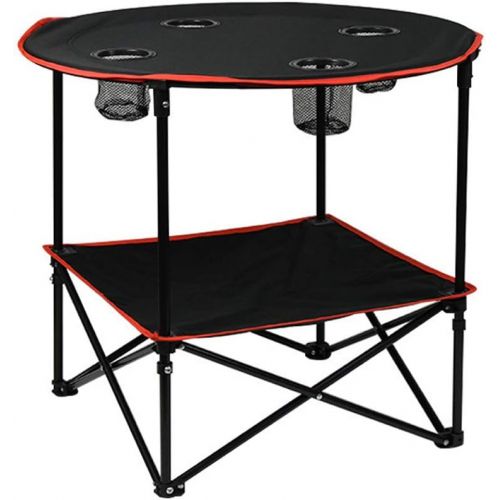  Momotata Camping Table Portable Folding Camping Side Table for Outdoor Picnic, Beach, Games, Camp, & Patio Tables Folding with 4 Cup Holders & Carry Case for Travel & Storage, Premium 600D