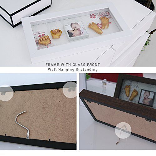  [아마존베스트]Moms Present Momspresent Baby Hands and Feet Casting 3D Print DIY Kit with Gold Frame1 (Gold)