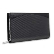 MonCarbone carbon fiber scenario monCarbone Wallets for Men Minimalist Carbon Fiber [BlackLabel Classic Wallet] Leather Travel Wallet for Men & Women, Black