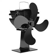 Mona43Henry Wood Burning Stove Fireplace Fan, Eco Friendly Heat Powered Stove Fan, Sliently Operated Fireplace Stove Fan, Automatical Operation Stove Fan, Safe Stove Fan With Overheating Prote