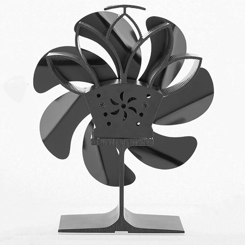  Mona43Henry Fireplace Fan, 6 Blade Efficient Rust Proof Aluminum Heat Resistant Wood Stove Fan with Overheating Protection, Circulating Warm Air Energy Saving Silent Fans for Speci