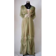 /MonaBocca Edwardian dress Downton Abbey inspired. Alternative Green wedding dress for Titanic, Somewhere in time event. Edwardian fashion recollection