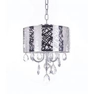 MonaLisa Gallery Crystal Chandeliers Semi Flush Mount Ceilling Light Fixture, MG-143/D-3L W12xH16 Silver