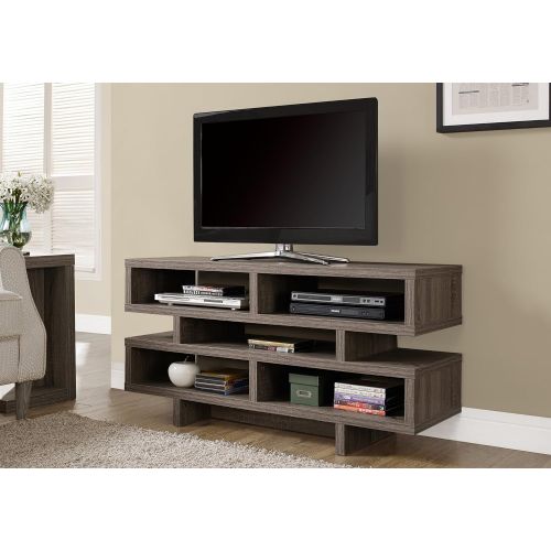  Monarch Specialties I 2462, TV Console, Dark Taupe Reclaimed-Look, 48L