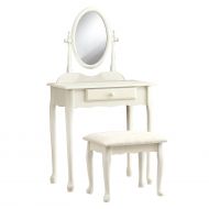 Monarch Specialties I 3412 2 Piece Vanity Set, Antique White