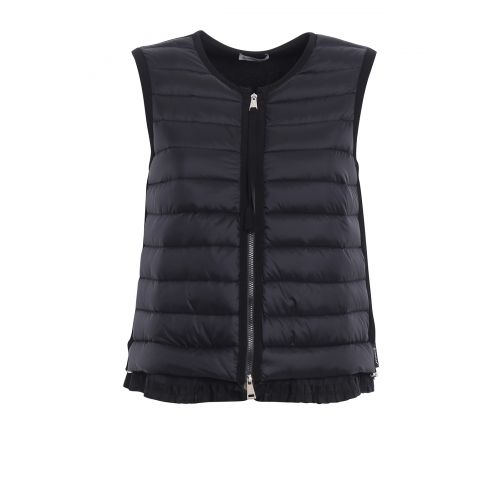 몽클레르 Moncler Padded front black cotton vest