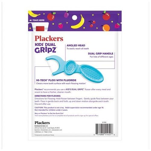  Mondoro Group Kids Dental Floss Picks Plackers Flossers, Natural Fluoride Anticavity Silly Strawberry Toothpaste,...