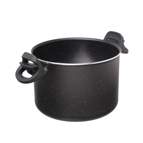  Moneta 0018656011 Etnea Pasta Kochtopf 22 cm 4Liter, Aluminium, 4 liters, Schwarz