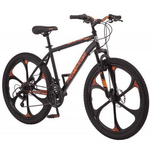  Mongoose 26 Mens Mack Mag Wheel Mountain Bike, Black and Orange