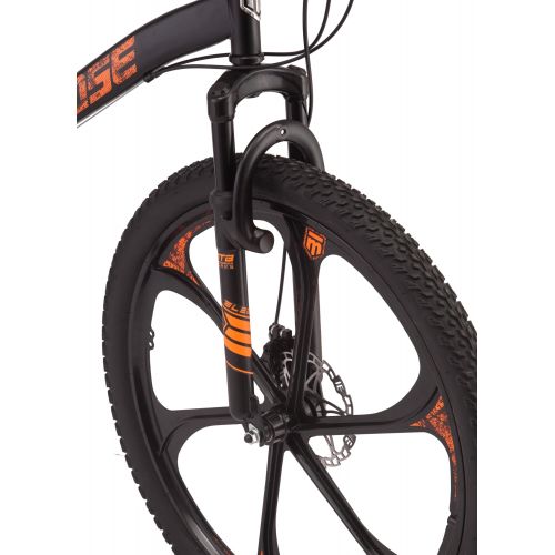  Mongoose 26 Mens Mack Mag Wheel Mountain Bike, Black and Orange