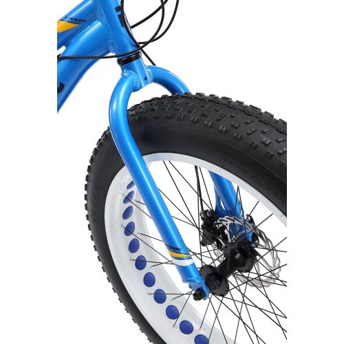  Mongoose Vinson Fat Tire Bike, Blue, 24 Wheel