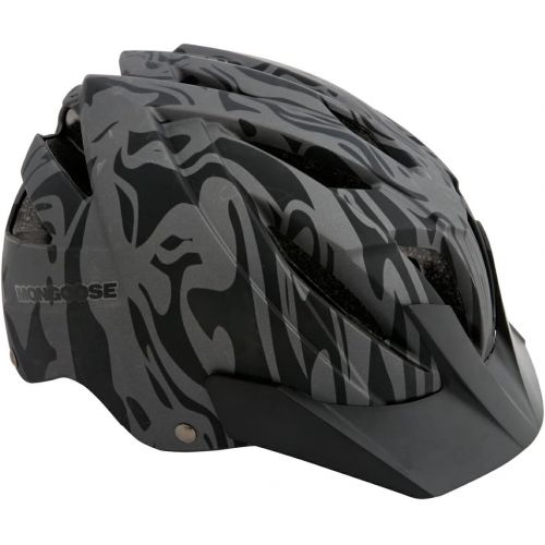  Mongoose Youth Blackcomb Tattoo Bike Hardshell Helmet, 52cm-56cm, Multi Sport Design