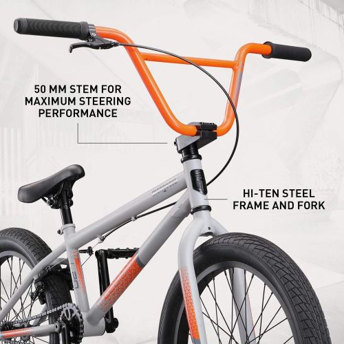  [아마존베스트]Mongoose Legion L20 Freestyle BMX Bike Line for Beginner-Level to Advanced Riders, Steel Frame, 20-Inch Wheels, Grey