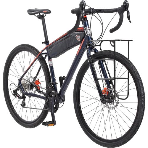  Mongoose Mens Elroy Adventure Bike 700C Wheel Bicycle, Blue, 54cm frame size