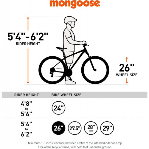  Mongoose Status Mountain Bike, Mens and Womens, Aluminum Frame, Multiple Colors