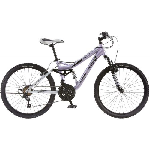  Mongoose Maxim Girls Mountain Bike, 24-Inch Wheels, Aluminum Frame, 21-Speed Drivetrain, Lavender