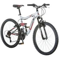 24 Mongoose Ledge 2.1 Boys Mountain Bike, SilverRed