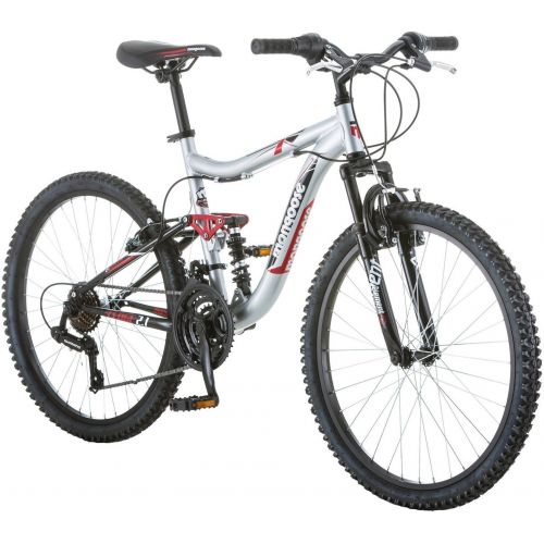  24 Mongoose Ledge 2.1 Boys Mountain Bike, SilverRed