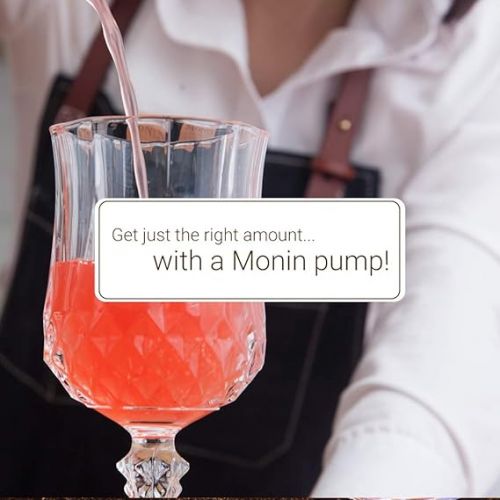  Monin - Syrup Pump, Only Compatible with 750 Milliliters Glass Bottles of Monin Syrup, Tip Cover Included, Approximately ¼ Fluid Ounce Per Pump