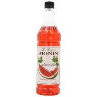 Monin Flavored Syrup, Watermelon, 33.8-Ounce Plastic Bottles (Pack of 4)