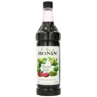 Monin Flavored Syrup, Desert Pear, 33.8-Ounce Plastic Bottles (Pack of 4)