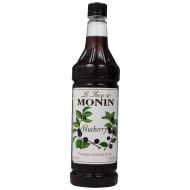 Monin Flavored Syrup, Blueberry, 33.8-Ounce Plastic Bottles (Pack of 4)