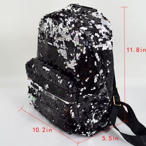  Monique Women Glitter Sequins Backpack Small Shoulders Bag Daypack Schoolbag Booksack