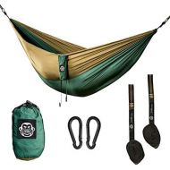 Monkey Swing Reise-Hangematte Ultra Light (275x140cm, max. 220 kg) im Set I Outdoor, Travel, Trekking & Camping Hammock, Reise-Hangematte, Travel-Hammock, Garten, Strand (Blau/Blau