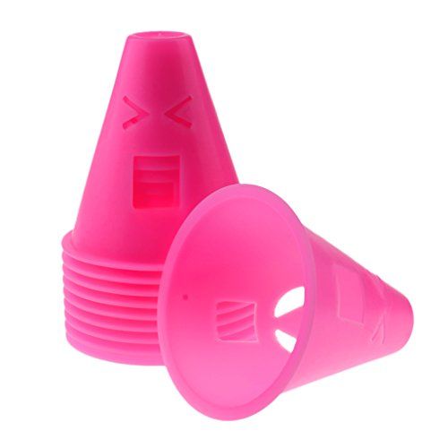  MonkeyJack 7 Pieces Kids Girl Roller Skating Skateboard Bicycle Helmet Knee Elbow Pad Wrist Guard Protective Gears With Sport Cones Pile Cup Pink