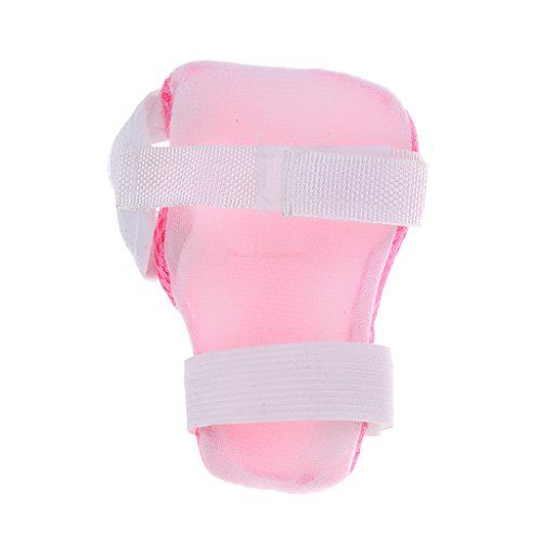  MonkeyJack 7 Pieces Kids Girl Roller Skating Skateboard Bicycle Helmet Knee Elbow Pad Wrist Guard Protective Gears With Sport Cones Pile Cup Pink