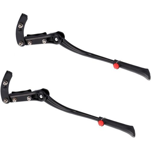  MonkeyJack 2Pcs Bicycle Adjustable Kickstand Aluminium Alloy Kick Side Stand for 29 MTB BMX Foldable Road Mountain Bike Cycle Cycling