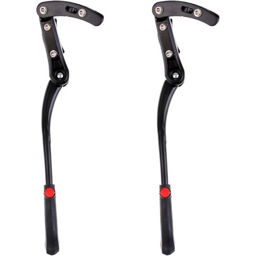  MonkeyJack 2Pcs Bicycle Adjustable Kickstand Aluminium Alloy Kick Side Stand for 29 MTB BMX Foldable Road Mountain Bike Cycle Cycling