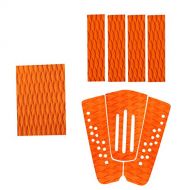 MonkeyJack 8 Pieces Orange Non-slip Diamond Grooved EVA Surfboard Skimboard Shortboard Surf Traction Pad Deck Grip Tail Pads Accessories