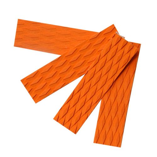  MonkeyJack 8 Pieces Orange Non-slip Diamond Grooved EVA Surfboard Skimboard Shortboard Surf Traction Pad Deck Grip Tail Pads Accessories