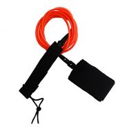 MonkeyJack Orange 4ft to 10ft 5.5mm Surfing SUP Stand up Paddle Board Body Board Bodyboarding Surfboard Leash with Comfort Padded Neoprene Ankle Strap