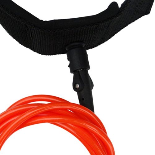  MonkeyJack Orange 4ft to 10ft 5.5mm Surfing SUP Stand up Paddle Board Body Board Bodyboarding Surfboard Leash with Comfort Padded Neoprene Ankle Strap