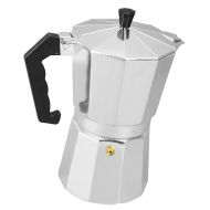 MonkeyJack Aluminum Coffee Moka Maker Pot Top Expresso Latte Stove Percolator 3/6/9/12 Cups - Silver, 3 Cups