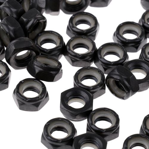  MonkeyJack 40 Pieces Sturdy Skateboard Longboard Trucks Wheels Replacement Axle Nuts Hardware Black