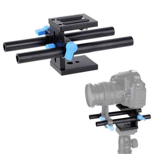  MonkeyJack 15mm Rail Rod Rig Stabilizer Camera Support System Follow Focus for Canon Pentax Video Camera  DSLR